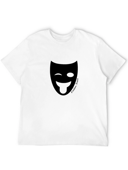 Emotion Series Wink Mask Black T-Shirt