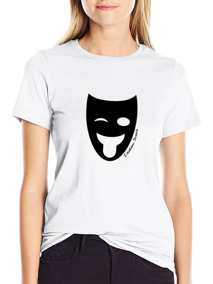Emotion Series Wink Mask Black T-Shirt