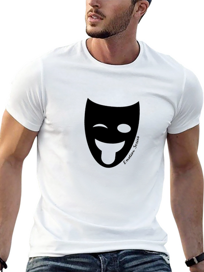 Emotion Series Wink Mask Black T-Shirt