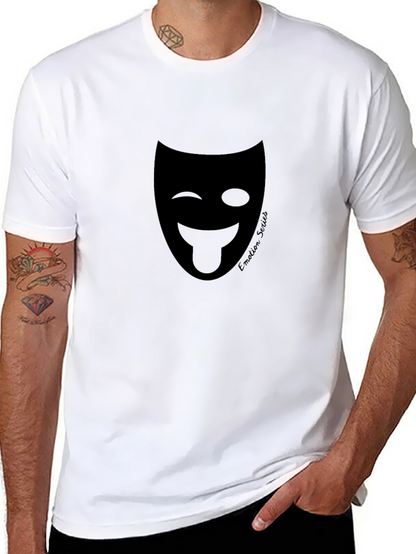 Emotion Series Wink Mask Black T-Shirt