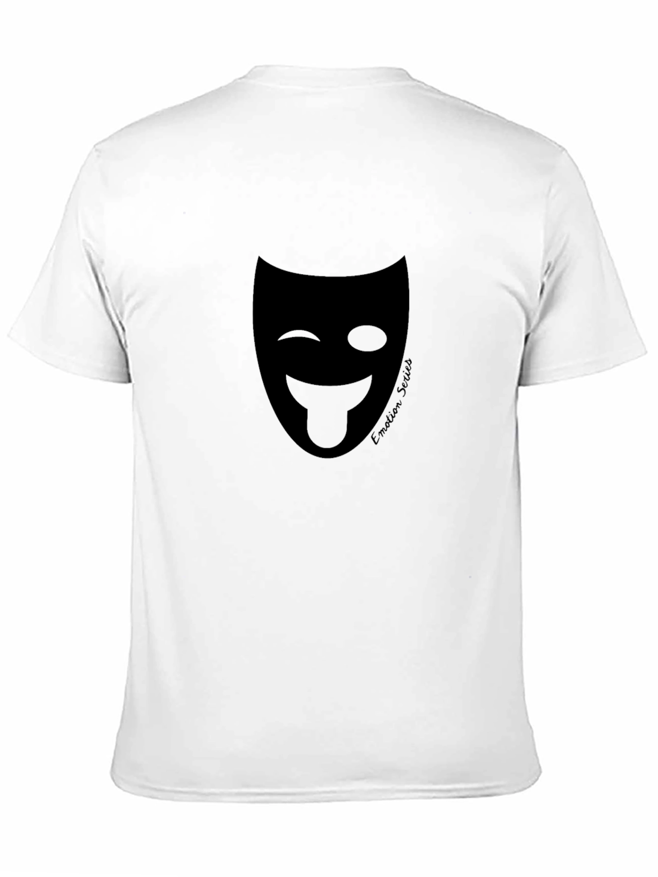 Emotion Series Wink Mask Black T-Shirt