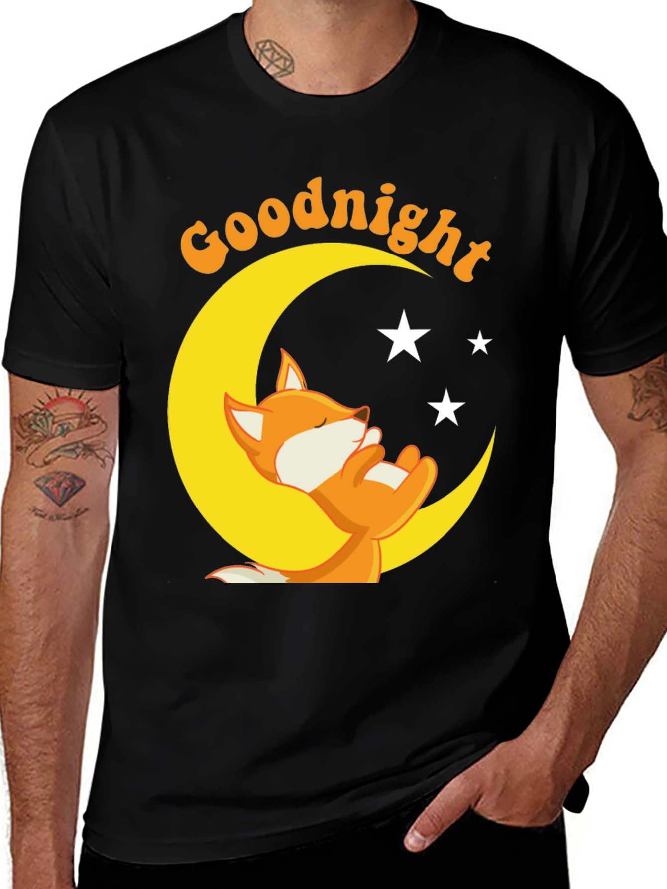 Goodnight Fox on Moon T-Shirt