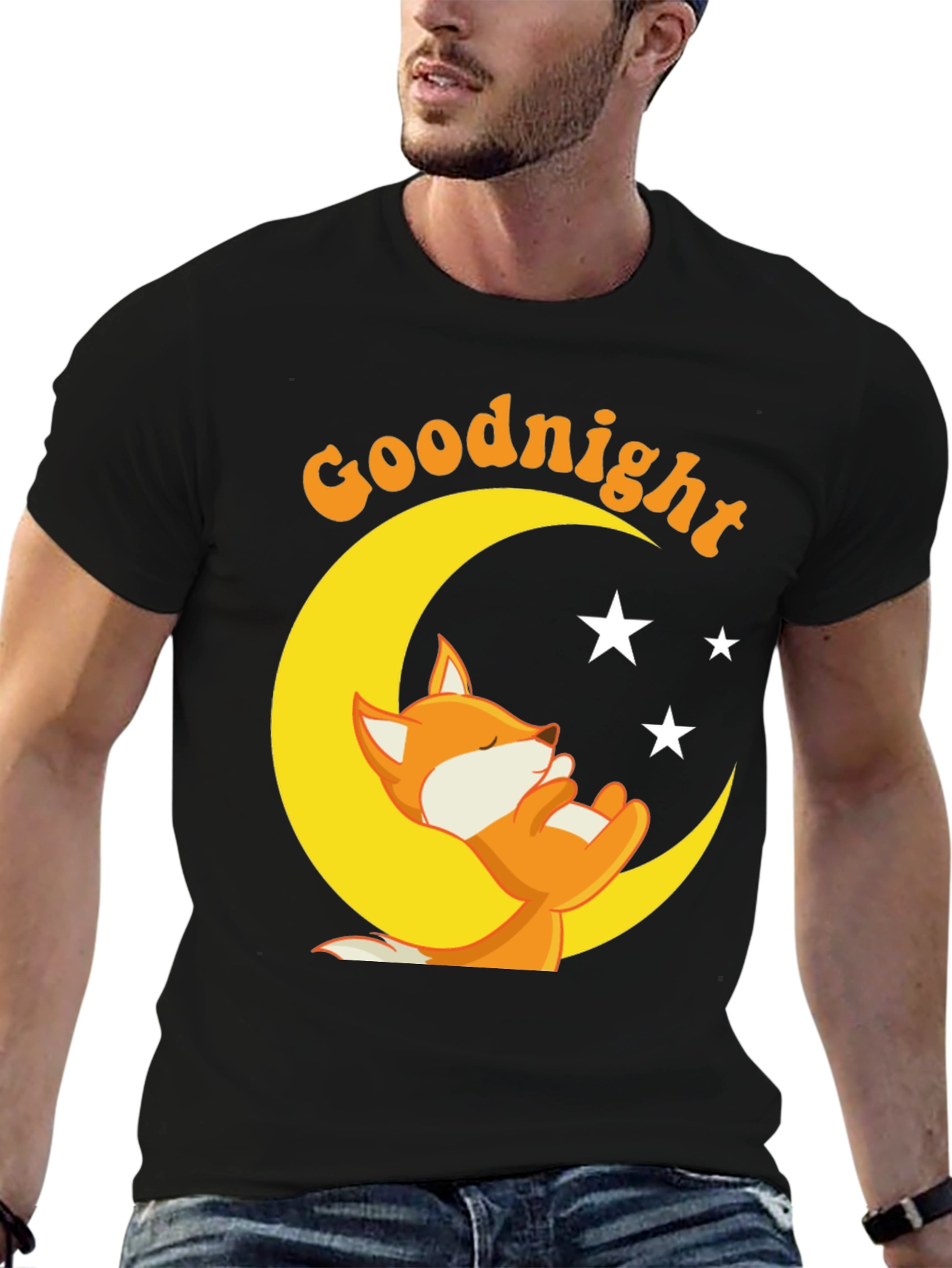 Goodnight Fox on Moon T-Shirt