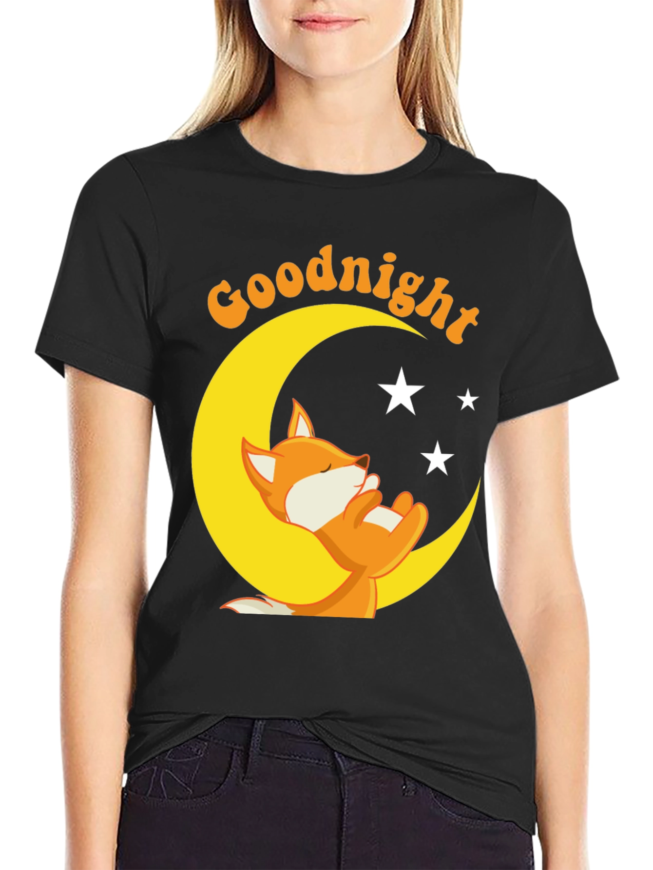 Goodnight Fox on Moon T-Shirt