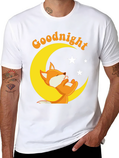Goodnight Fox on Moon T-Shirt