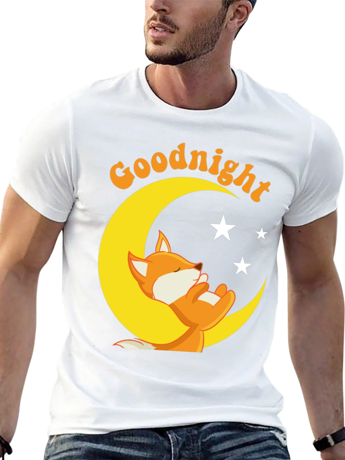 Goodnight Fox on Moon T-Shirt