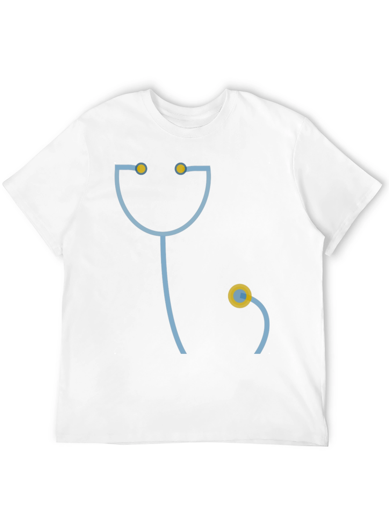Funny Doctor Stethoscope Graphic T-Shirt - Black