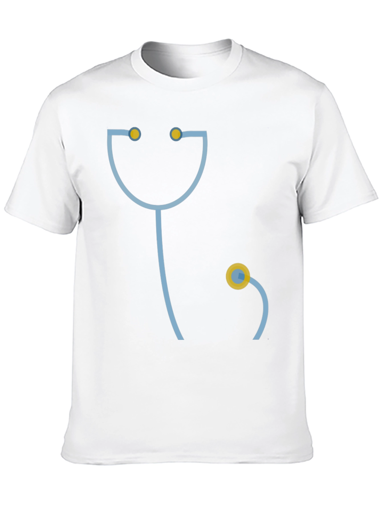 Funny Doctor Stethoscope Graphic T-Shirt - Black