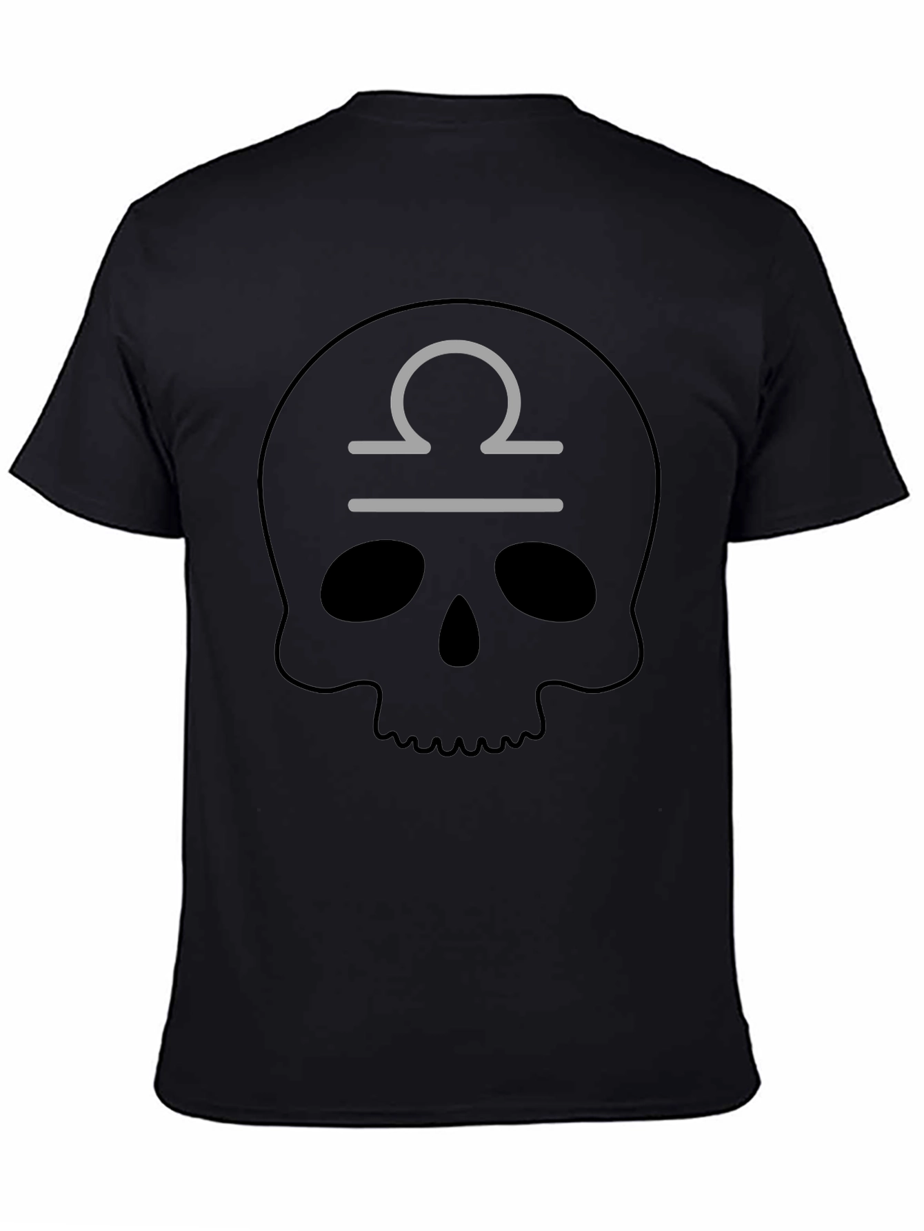 Libra Skull T-Shirt - Zodiac Sign Graphic Tee
