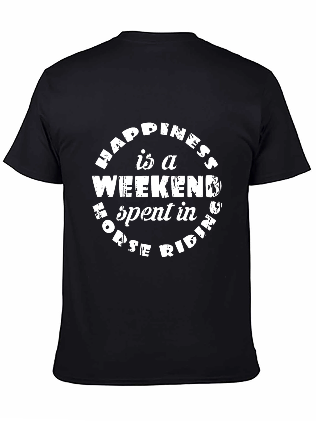 Horse Riding Weekend T-Shirt - Black Cotton Tee