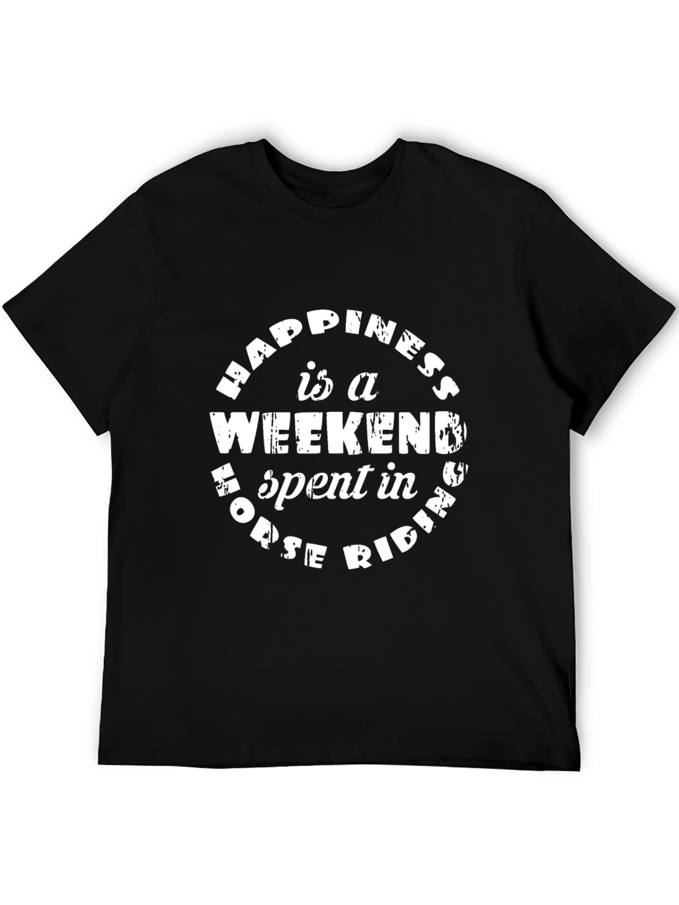 Horse Riding Weekend T-Shirt - Black Cotton Tee