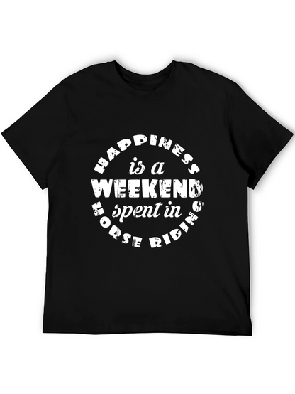 Horse Riding Weekend T-Shirt - Black Cotton Tee