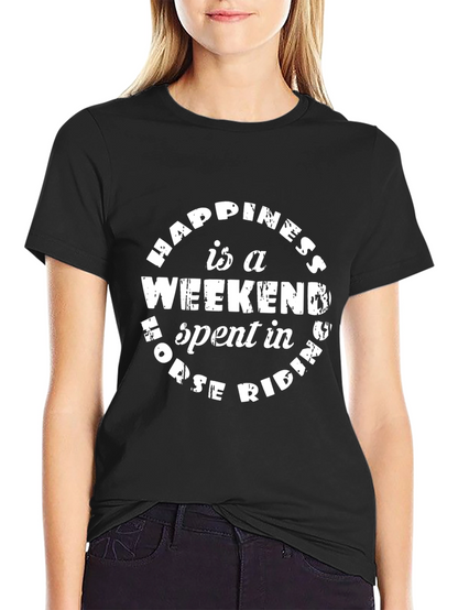 Horse Riding Weekend T-Shirt - Black Cotton Tee