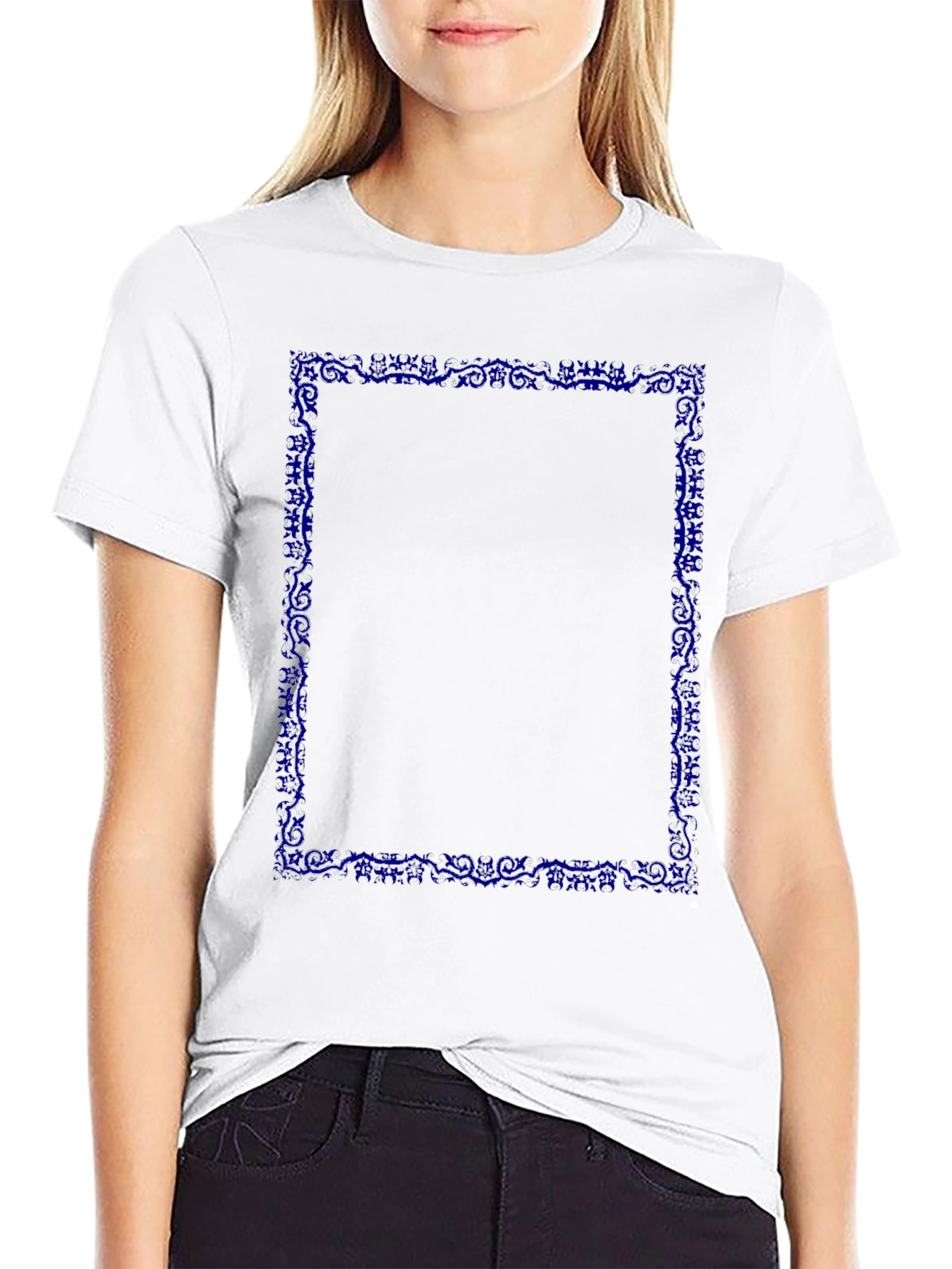 Graphic Tee - Dark Blue Border