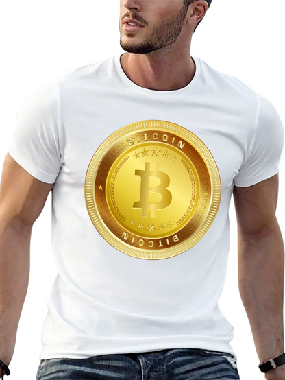 Bitcoin Gold Coin Graphic T-Shirt