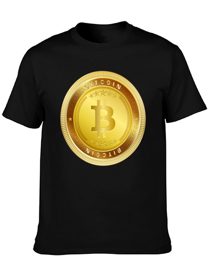Bitcoin Gold Coin Graphic T-Shirt