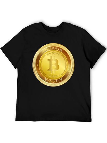 Bitcoin Gold Coin Graphic T-Shirt