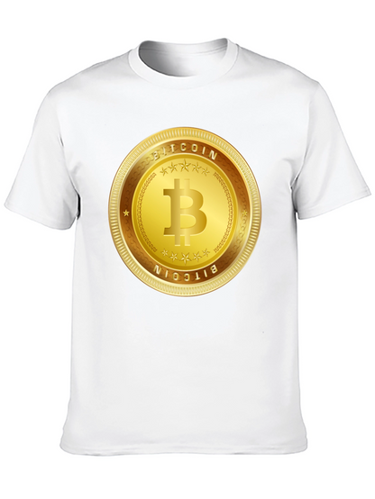Bitcoin Gold Coin Graphic T-Shirt