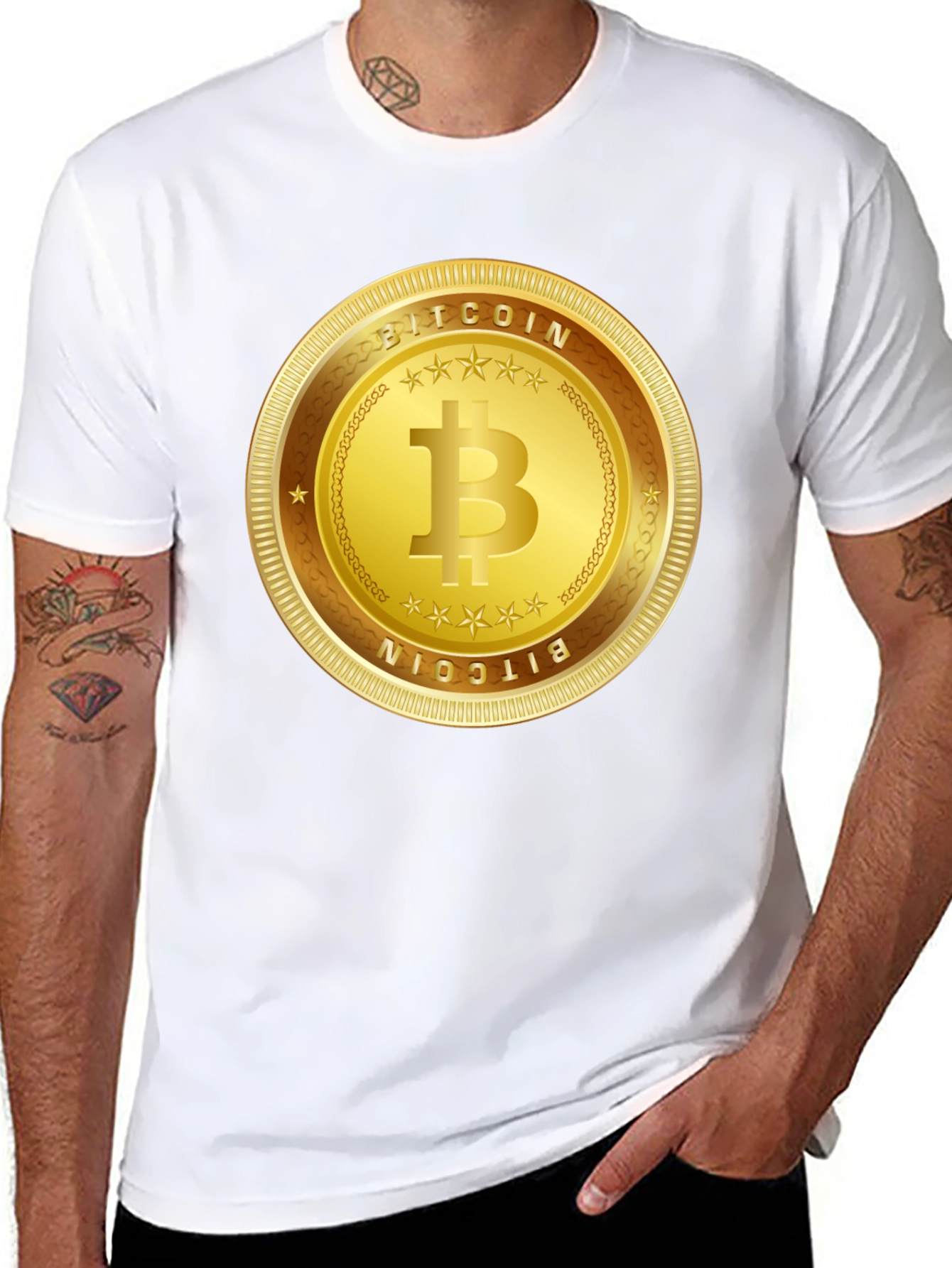 Bitcoin Gold Coin Graphic T-Shirt