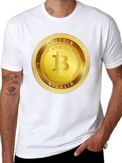 Bitcoin Gold Coin Graphic T-Shirt
