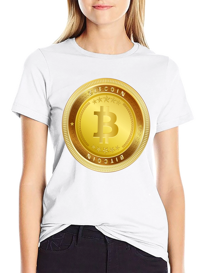 Bitcoin Gold Coin Graphic T-Shirt
