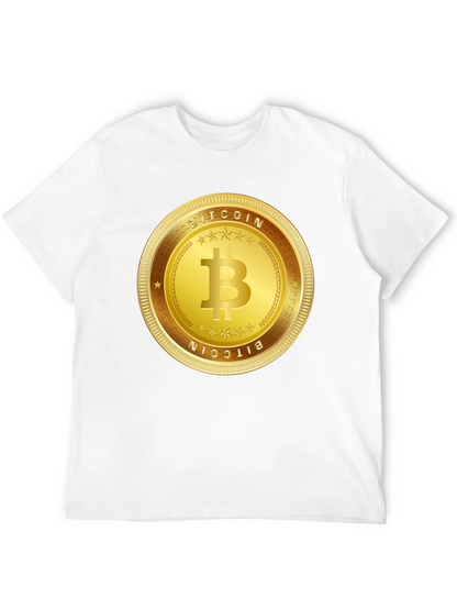 Bitcoin Gold Coin Graphic T-Shirt