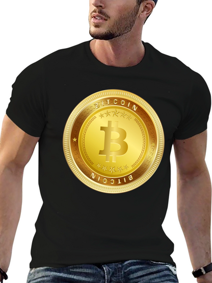 Bitcoin Gold Coin Graphic T-Shirt