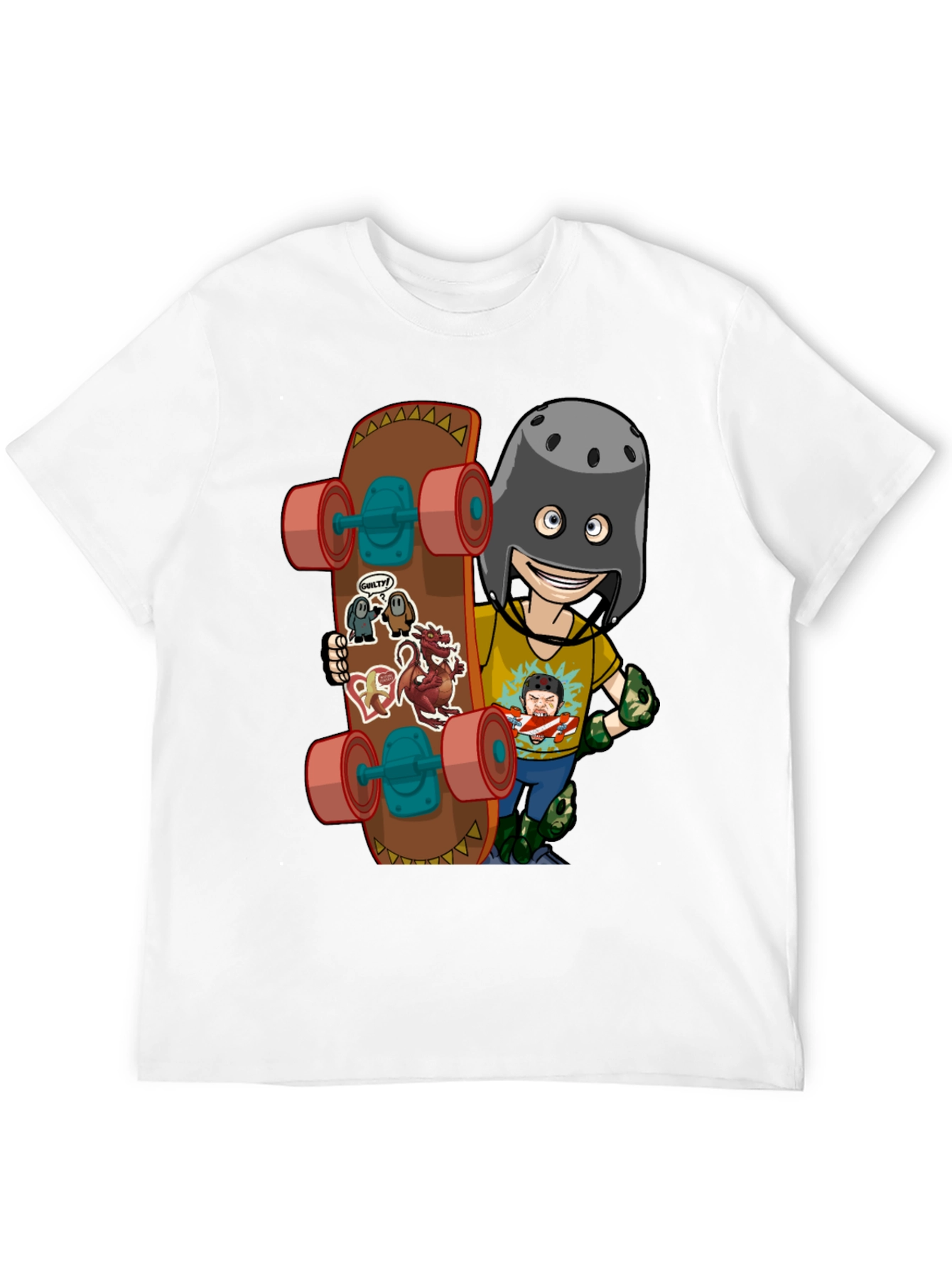 Skateboarding Cartoon T-Shirt