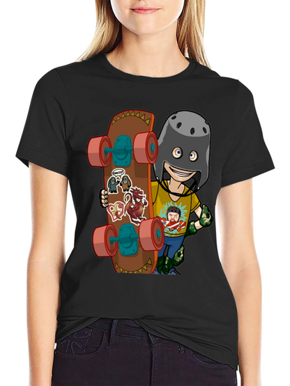 Skateboarding Cartoon T-Shirt
