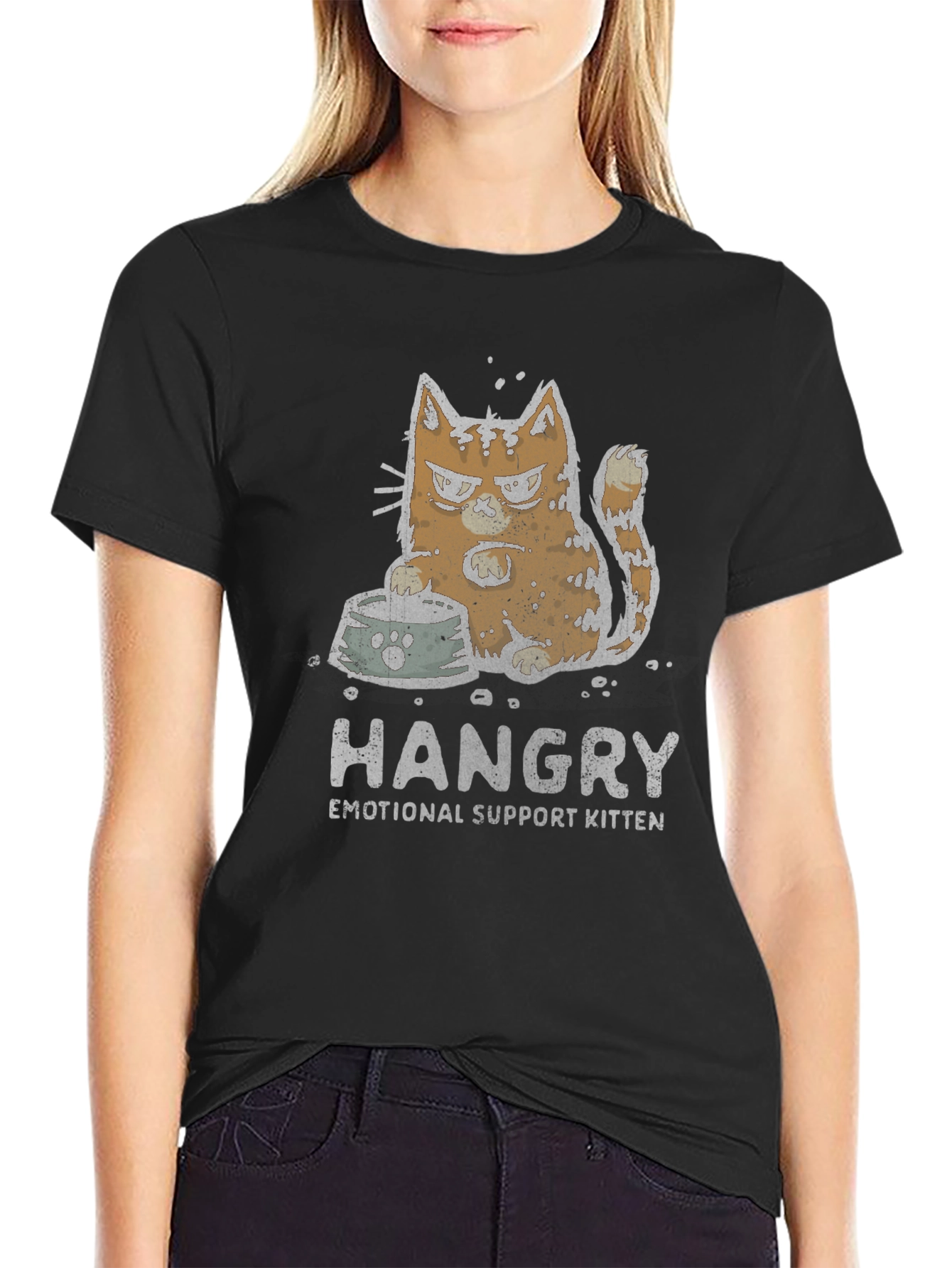 Hangry Kitten T-Shirt - Emotional Support Tee