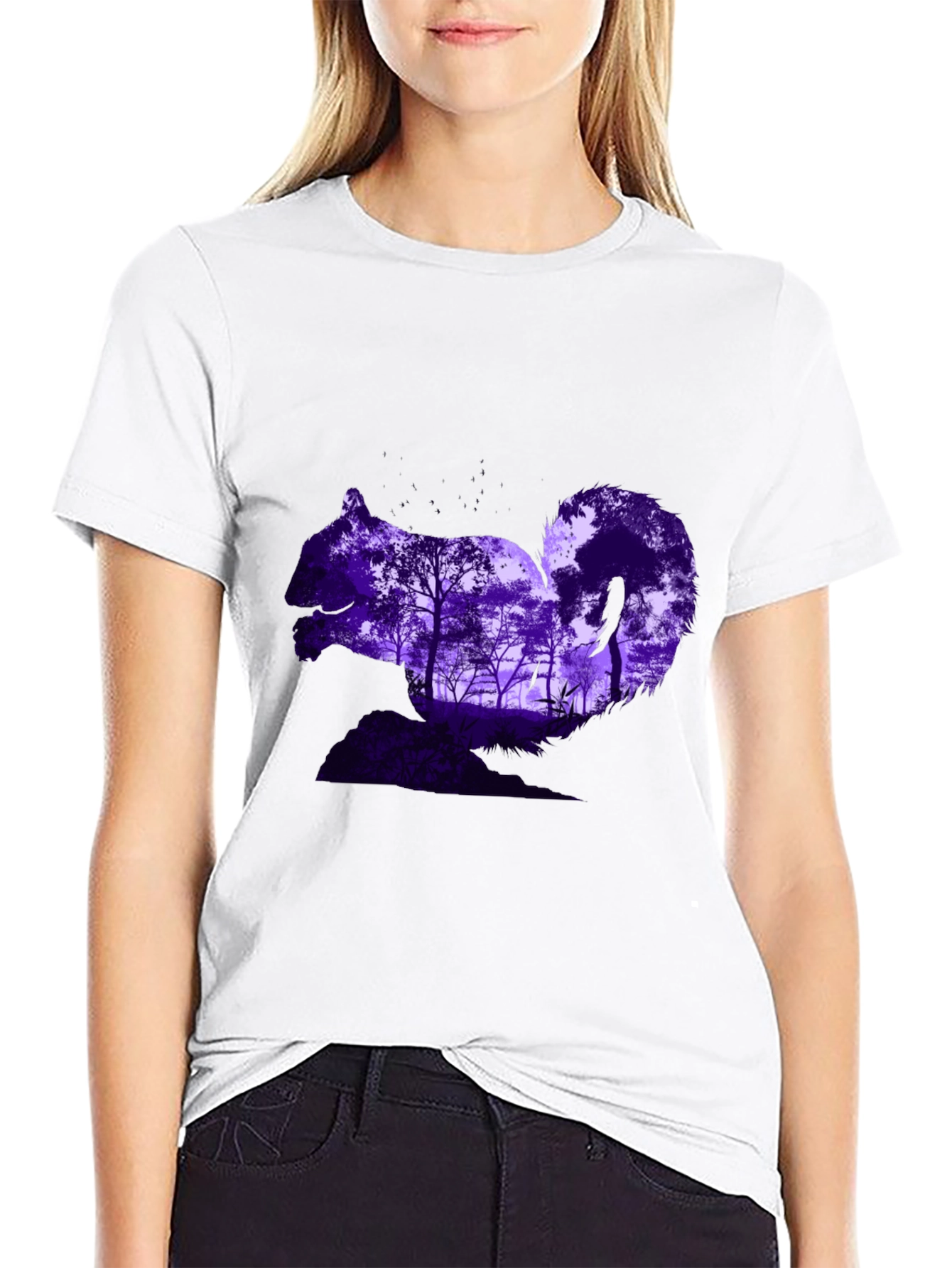 Squirrel Forest Print Tee