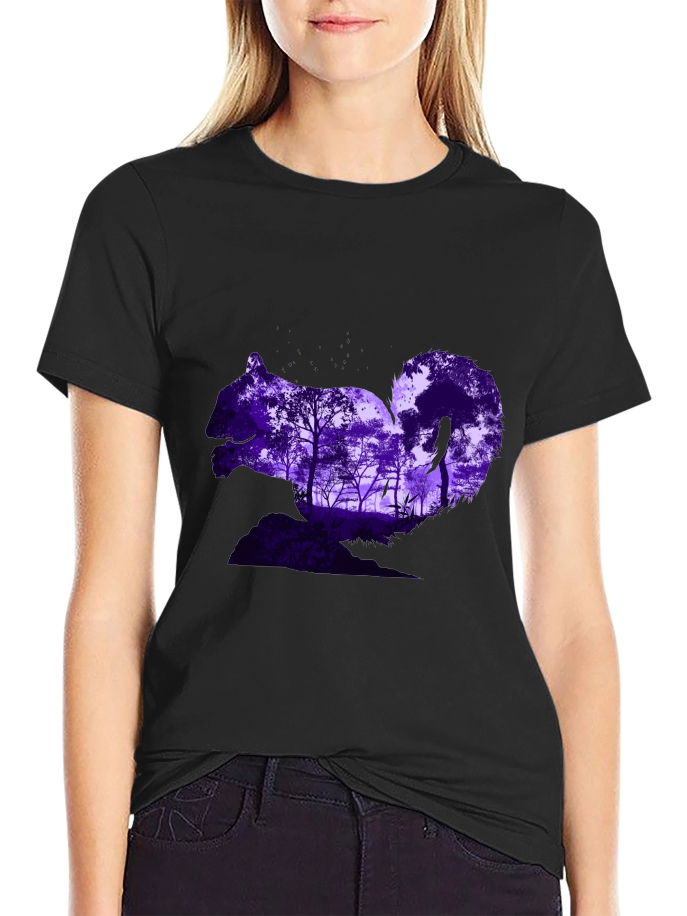 Squirrel Forest Print Tee
