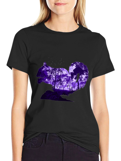 Squirrel Forest Print Tee