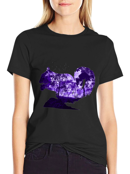 Squirrel Forest Print Tee