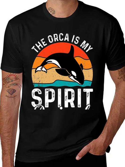 Orca Spirit T-Shirt - Vintage Style Graphic Tee