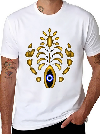 Eye-Catching Metallic Ribcage Graphic Tee