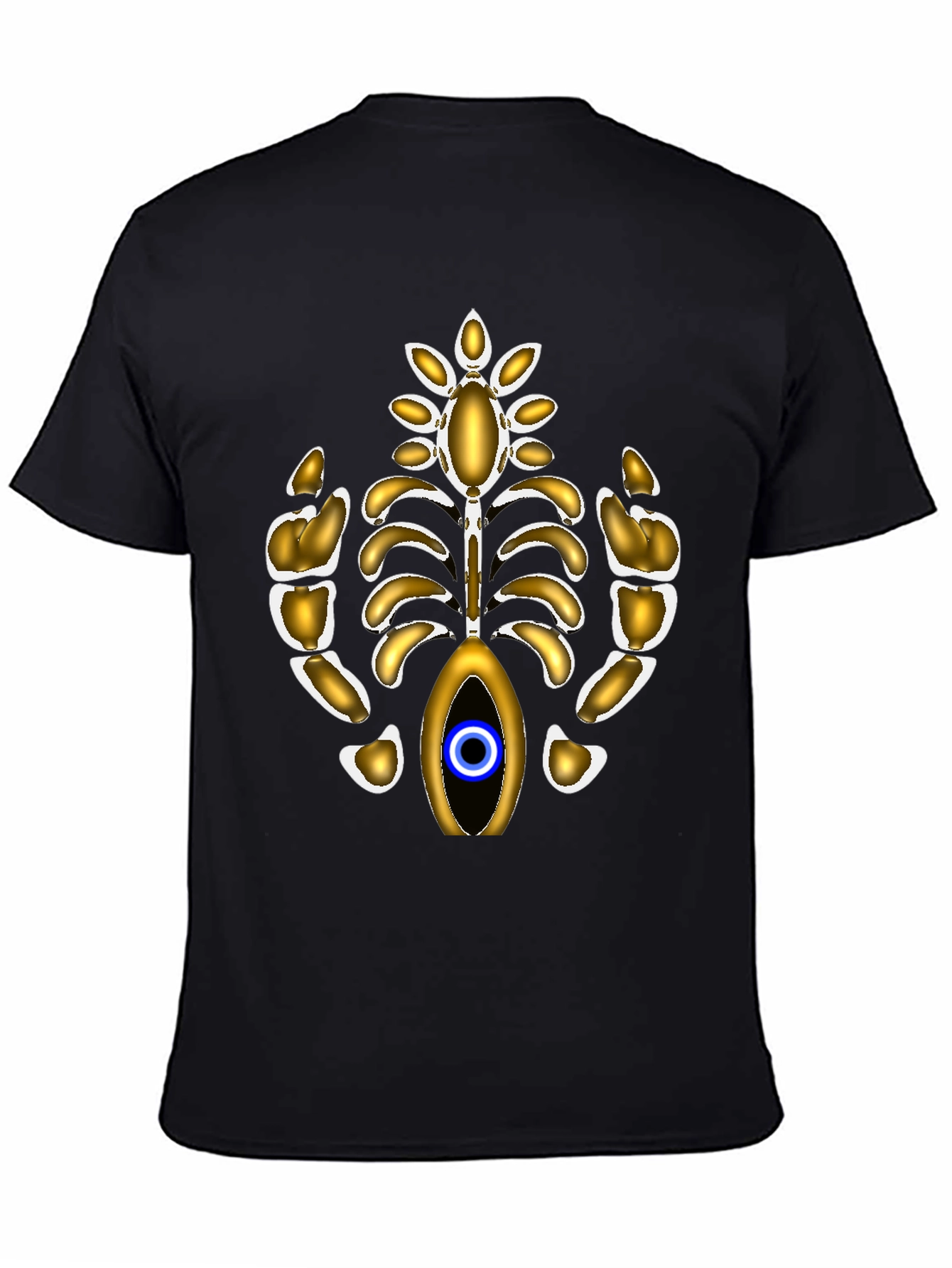 Eye-Catching Metallic Ribcage Graphic Tee