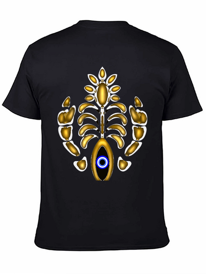 Eye-Catching Metallic Ribcage Graphic Tee