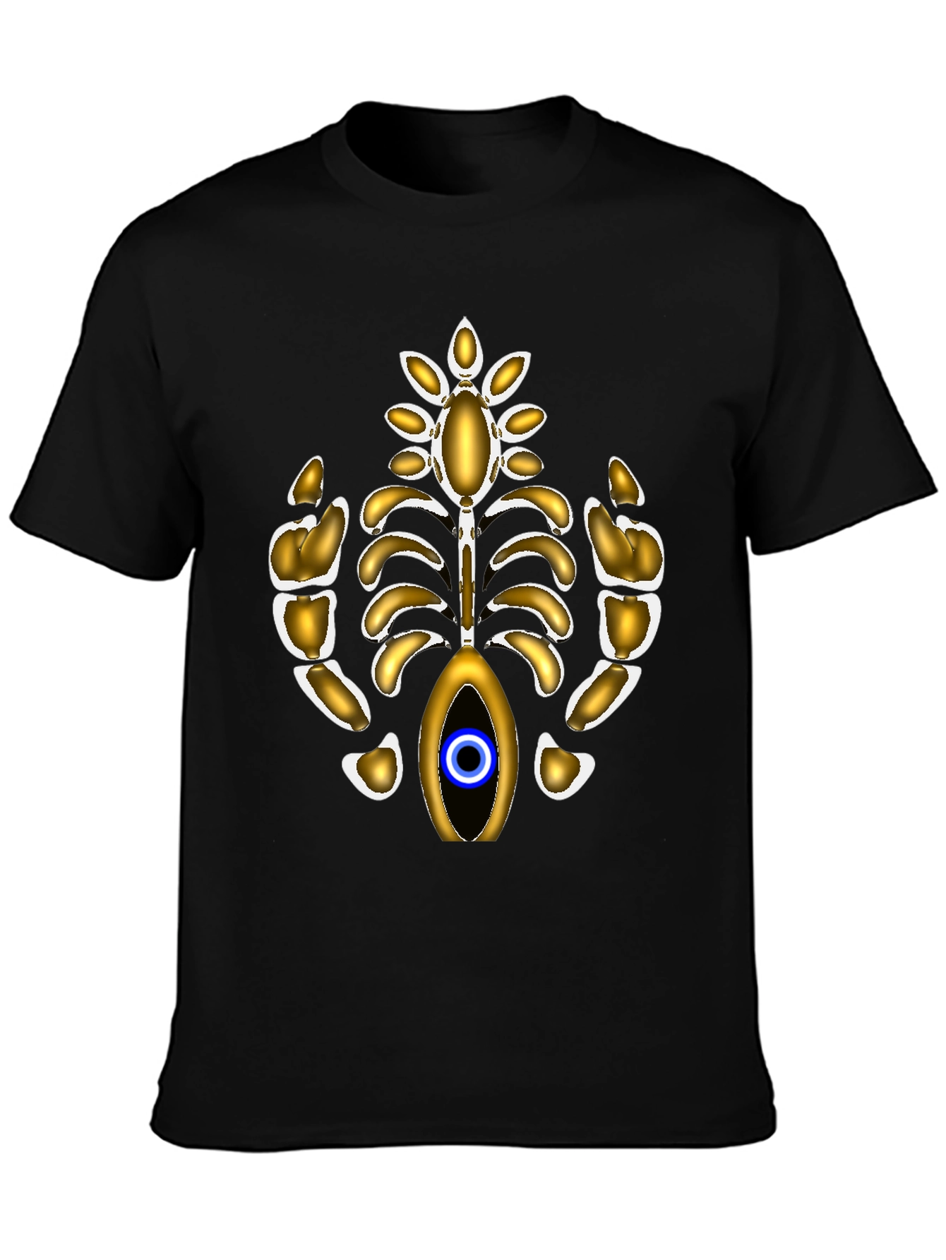 Eye-Catching Metallic Ribcage Graphic Tee