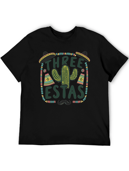 Three-estas Fiesta Black Graphic Tee