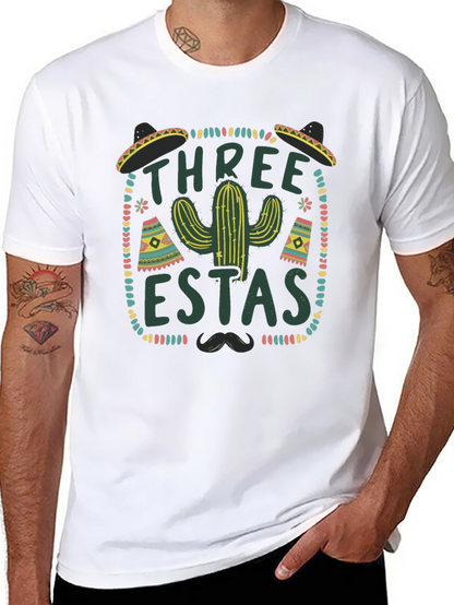 Three-estas Fiesta Black Graphic Tee