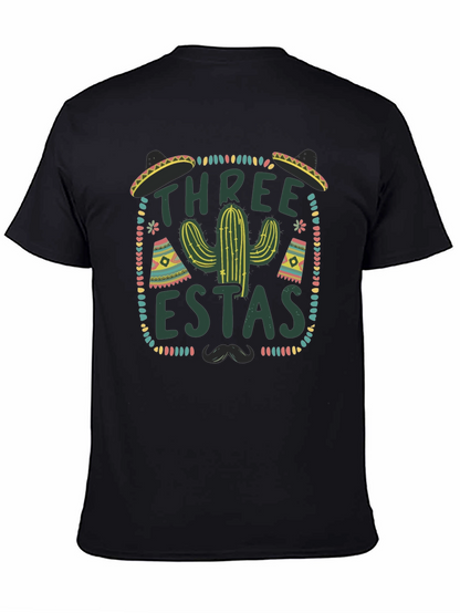 Three-estas Fiesta Black Graphic Tee