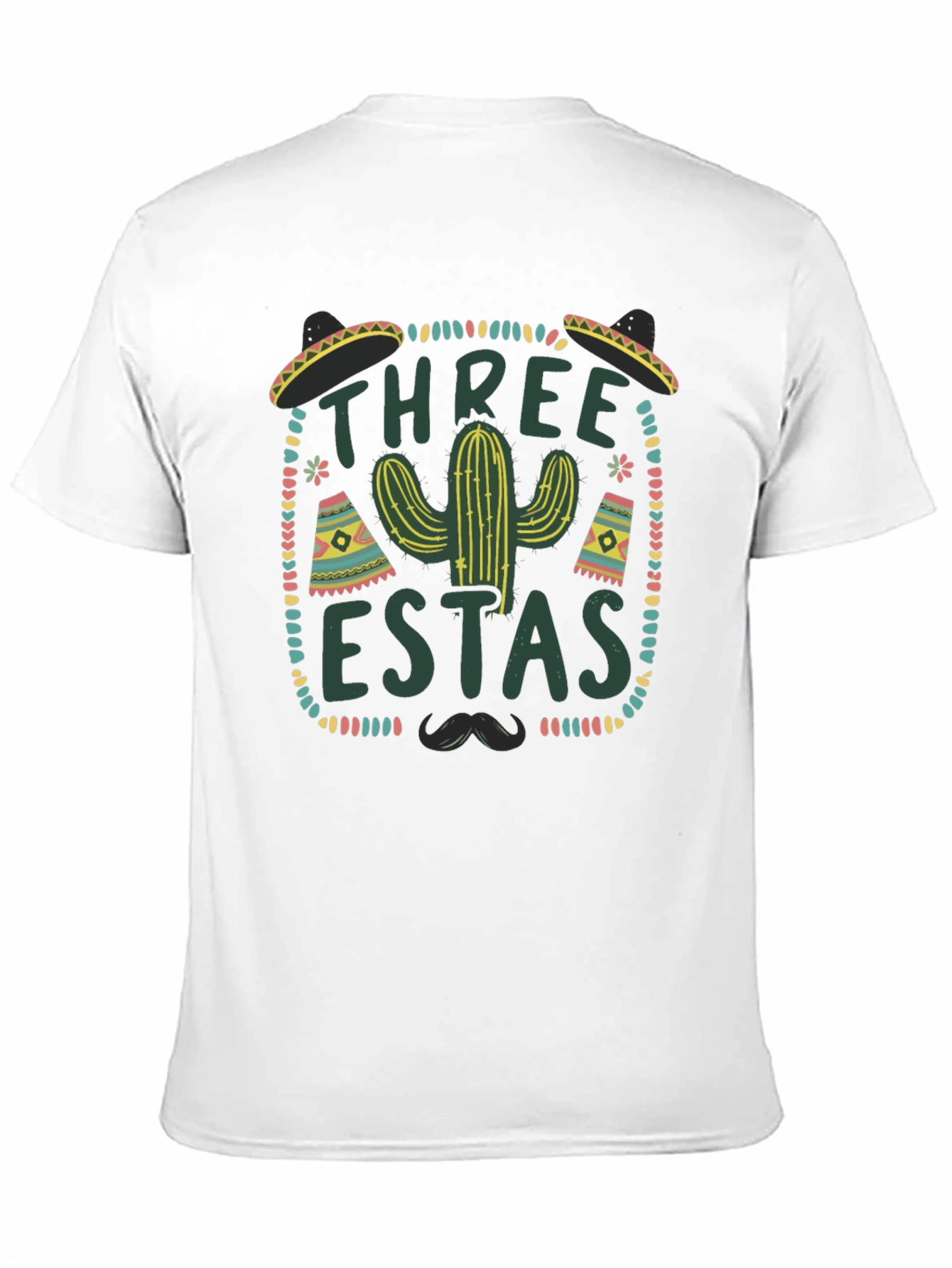 Three-estas Fiesta Black Graphic Tee
