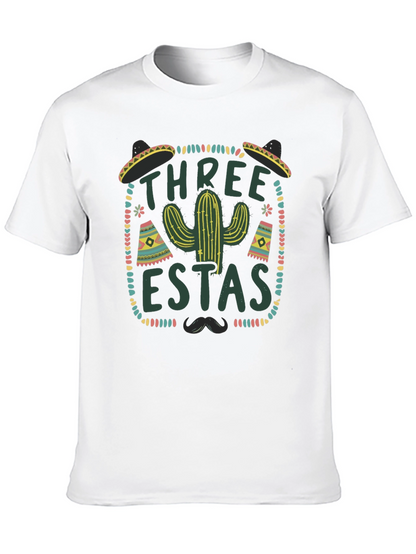 Three-estas Fiesta Black Graphic Tee