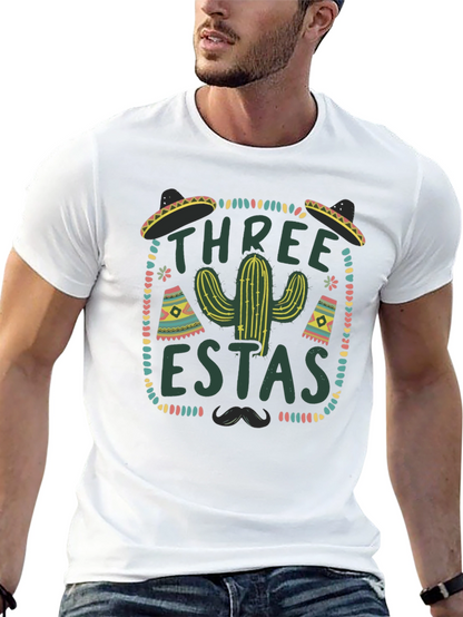 Three-estas Fiesta Black Graphic Tee