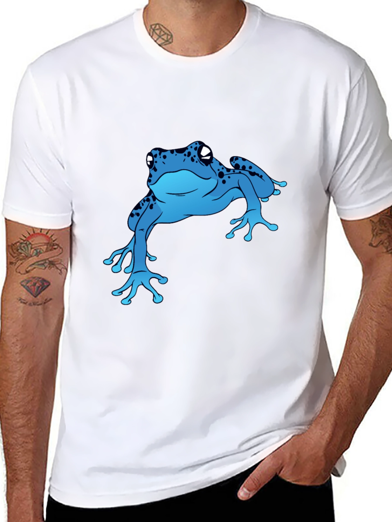 Blue Frog Graphic T-Shirt - Casual Style