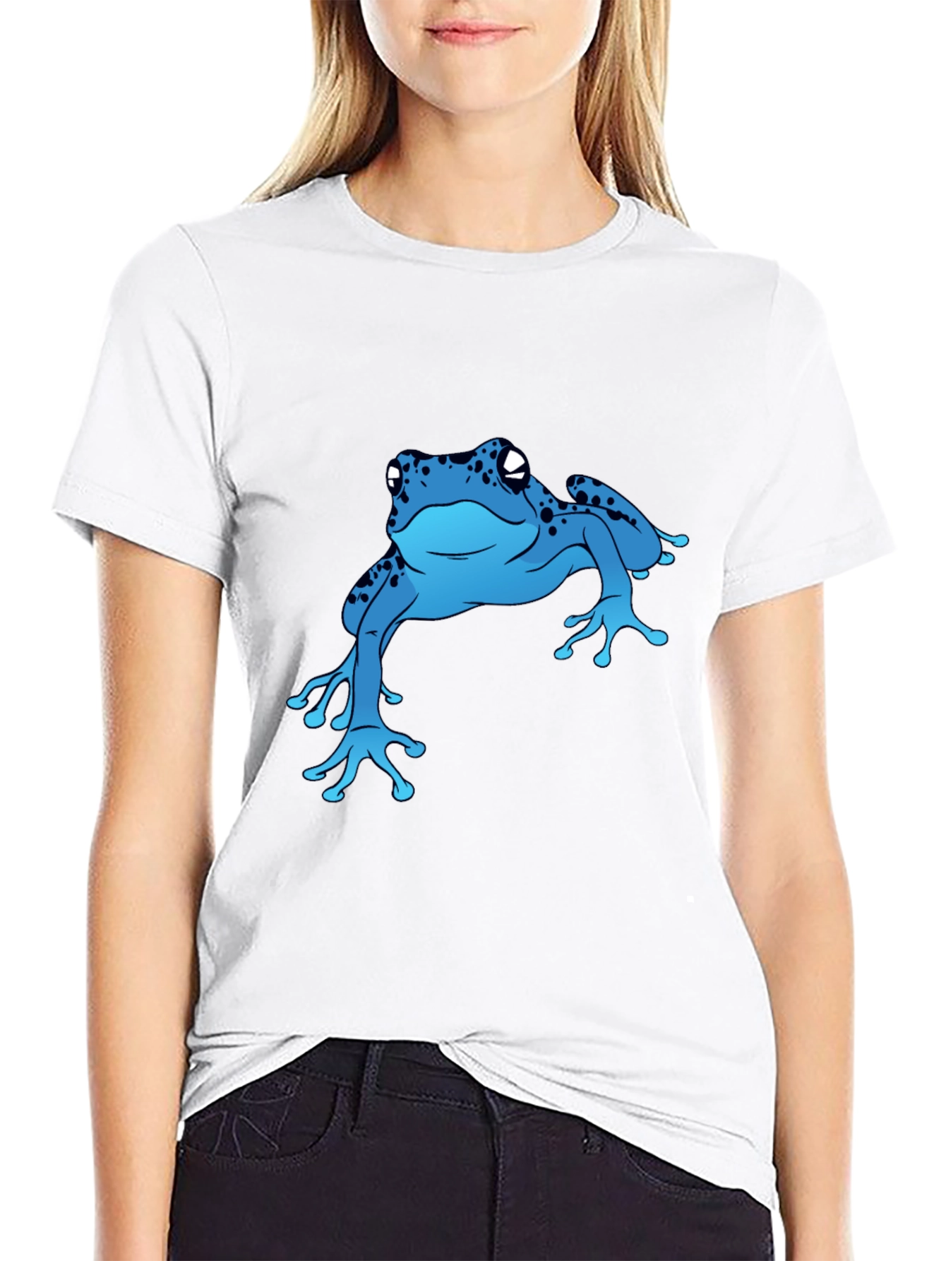 Blue Frog Graphic T-Shirt - Casual Style