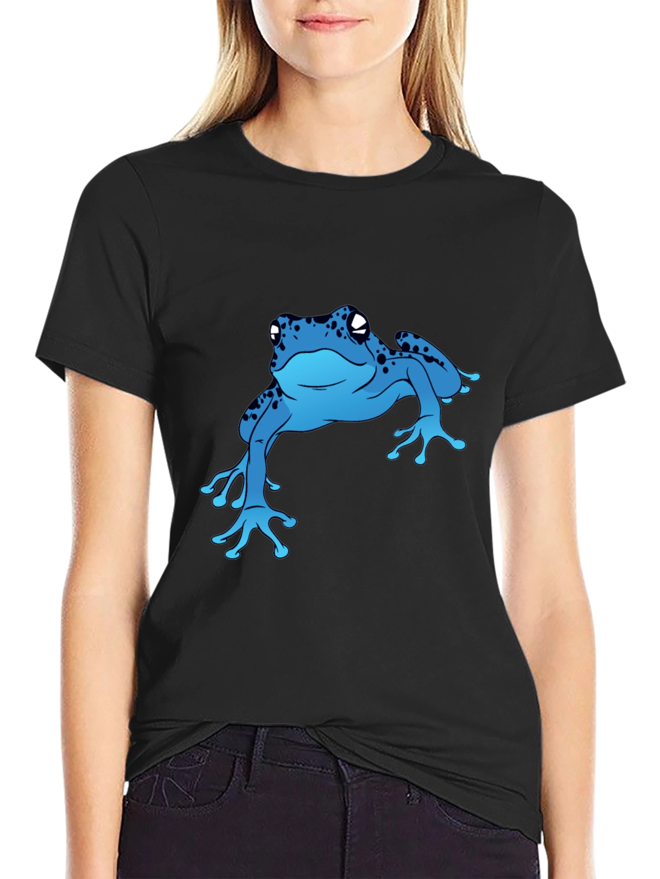 Blue Frog Graphic T-Shirt - Casual Style