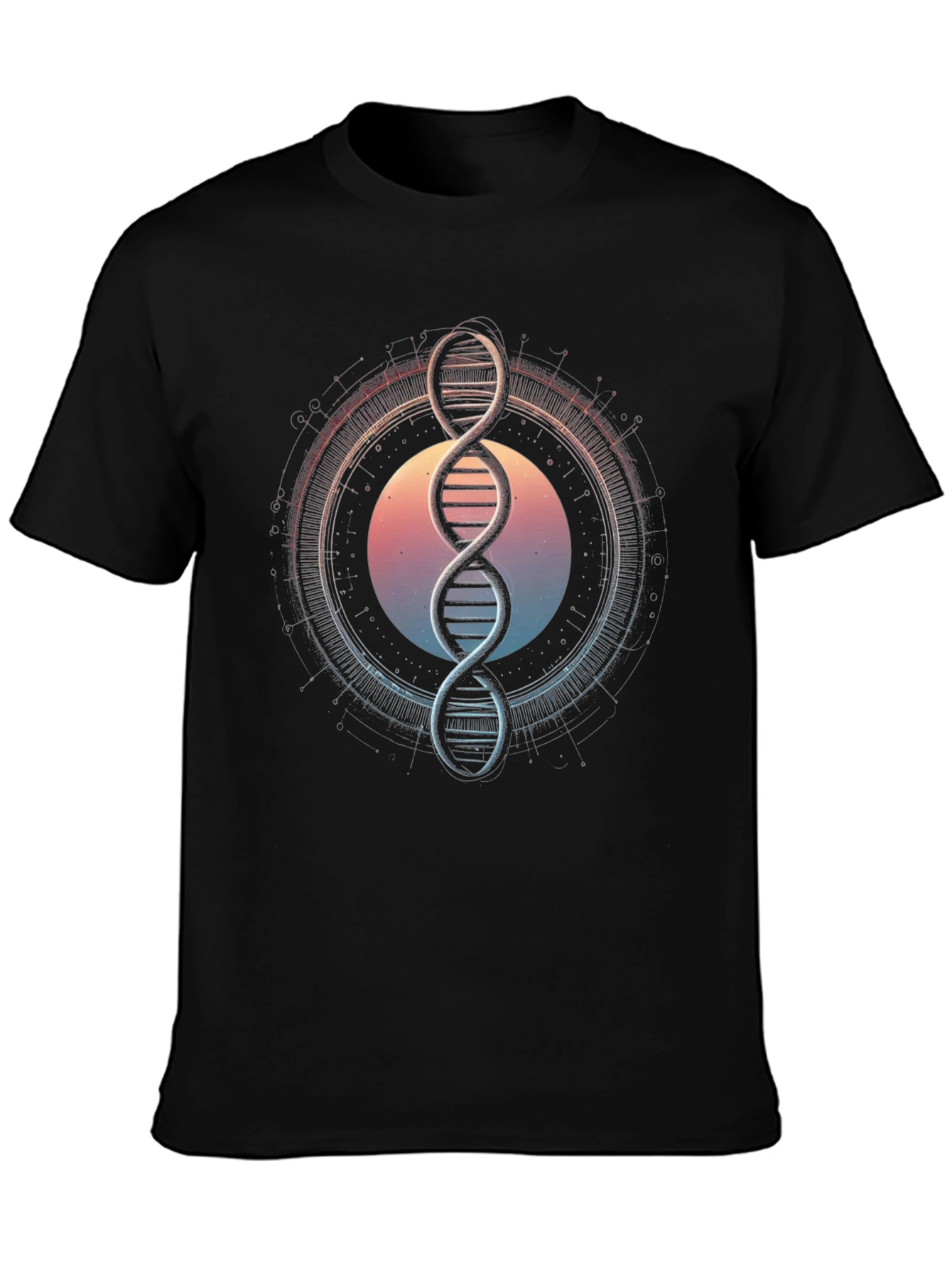 DNA Graphic Tee - Science Inspired Black T-Shirt