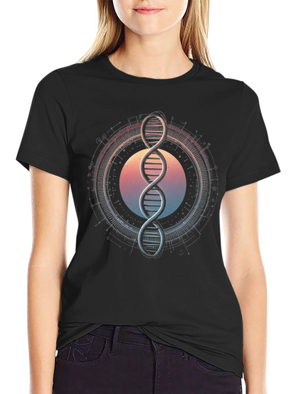 DNA Graphic Tee - Science Inspired Black T-Shirt